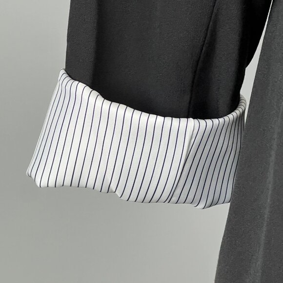 Tahari ASL Womens Plus Black 2 Button Roll Tab Jacket Career Blazer size 18W - Picture 7 of 15